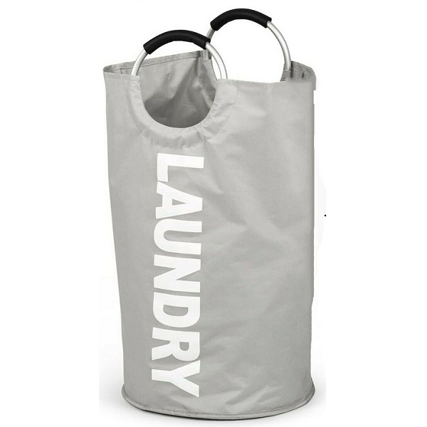 Light Grey Large Laundry Basket Hamper Collapsible Fabric Clothes Storage Bag Washing Bin